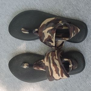 Sanuk yoga sling sandals.